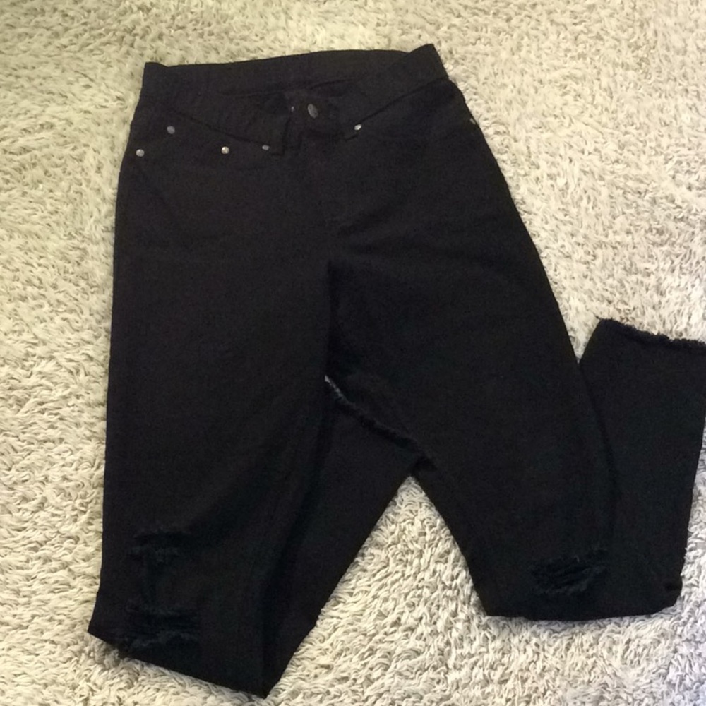 Hue Denim distressed pants